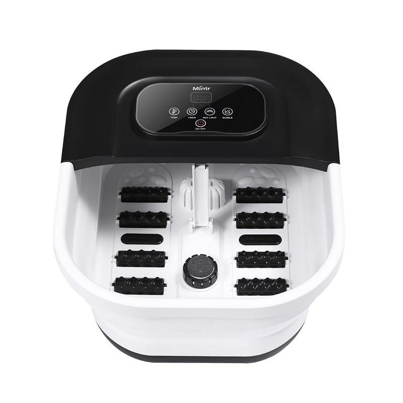 MZD-22B-2 ماكينة سبا للقدم قابلة للطي بقدرة 500 وات مع 8 قطع بكرات تدليك لتدليك استرخاء القدم