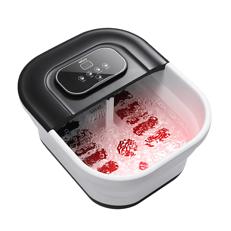 MZD-22B-2 ماكينة سبا للقدم قابلة للطي بقدرة 500 وات مع 8 قطع بكرات تدليك لتدليك استرخاء القدم